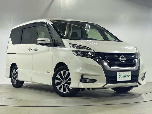 日産 セレナ ハイウェイスター Vセレクション 神奈川県 2018(平30)年 3万km ブリリアントホワイトパール 純正9型SDナビゲーション【MM518D-L】/AM　FM　Bluetooth　CD　DVD/アラウンドビューモニター/純正11型フリップダウンモニター/両側パワースライドドア/プロパイロット/ビルトインETC/純正ドラレコ【DJ4-D】/純正フロアマット/ステアリングスイッチ/電動パーキングブレーキ/ブレーキオートホールド/プッシュスタート/スマートキー/スペアキー/取扱説明書/パーキングアシスト/サンシェード/USB×2/LEDヘッドライト/純正16インチアルミホイル/ドアバイザー/電動格納ミラー/エマージェンシーブレーキ/車線逸脱警報