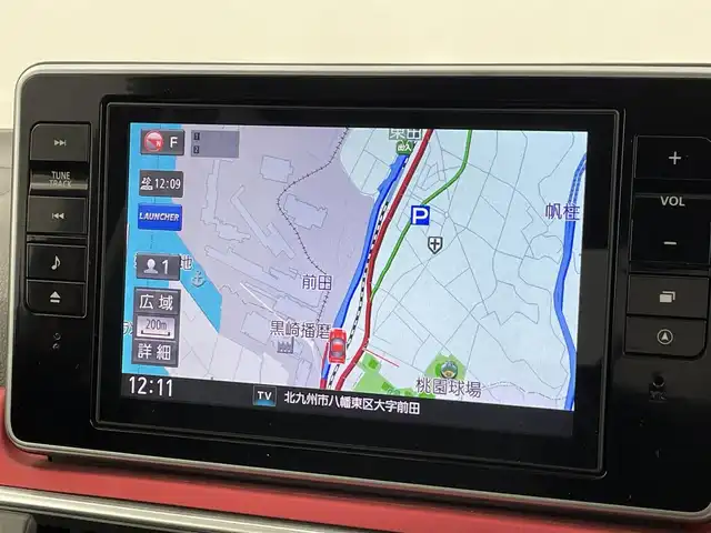 ダイハツ キャスト スポーツ SAⅡ 福岡県 2015(平27)年 7.2万km トニコオレンジメタリック 純正８型ナビ（ＢＴ，フルセグＴＶ）　/バックカメラ　/ＥＴＣ　/コーナーセンサー　/衝突被害軽減ブレーキ　/横滑り防止　/アイドリングストップ　/パドルシフト　/ハーフレザー　/シートヒーター　/純正１６インチＡＷ