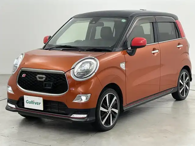 ダイハツ キャスト スポーツ SAⅡ 福岡県 2015(平27)年 7.2万km トニコオレンジメタリック 純正８型ナビ（ＢＴ，フルセグＴＶ）　/バックカメラ　/ＥＴＣ　/コーナーセンサー　/衝突被害軽減ブレーキ　/横滑り防止　/アイドリングストップ　/パドルシフト　/ハーフレザー　/シートヒーター　/純正１６インチＡＷ