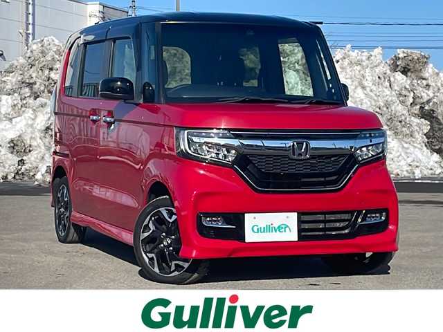 ホンダ Ｎ ＢＯＸ カスタム G L ターボ ホンダセンシング 道央・札幌 2019(令1)年 6.7万km ミラノレッド ４WD/ホンダセンシング/純正ディーラーOPナビ/CD/DVD/BT/フルセグ/衝突被害軽減ブレーキ/横滑り防止装置/アダプティブクルーズコントロール/レーンキープアシスト/リヤコーナーセンサー/バックカメラ/ビルトインETC/ECONモード/両側パワースライドドア/前席シートヒーター/ハーフレザーシート/革巻きステアリング/ステアリングリモコン/パドルシフト/USBポート/プッシュスタート/スマートキー/LEDヘッドライト/オートライト/オートハイビーム/フォグランプ/電動格納ミラー/ヒーテッドドアミラー/ウィンカーミラー/純正フロアマット/ドアバイザー