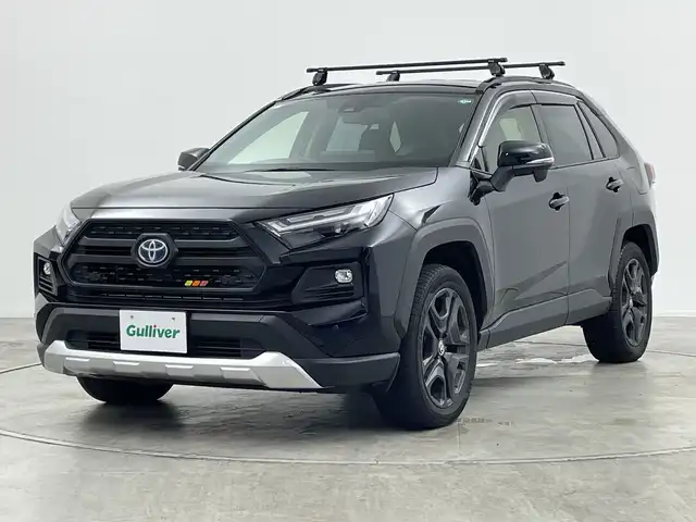 トヨタ ＲＡＶ４ ハイブリッド アドベンチャー 群馬県 2024(令6)年 2.7万km アティチュードブラックマイカ 純正１０．５型ナビ　バックカメラ　アダプティブクルーズコントロール　レーンキープアシスト　シートベンチレーション　シートヒーター　クリアランスソナー　オートマチックハイビーム　ＬＥＤ　ＥＴＣ　禁煙車