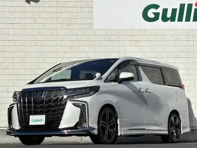 トヨタ アルファード S タイプゴールドⅡ 岩手県 2022(令4)年 2.1万km ホワイトパールクリスタルシャイン 禁煙車/4WD/モデリスタフルエアロ/純正フリップダウンモニター/ディスプレイオーディオナビ/→フルセグTV/Bluetooth/FM/AM/バックカメラ/両側パワースライドドア/パワーバックドア/ローダウン（TEIN）/社外20インチAW/ハーフレザー/ステアリングスイッチ/トヨタセーフティセンス/追従型クルーズコントロール/ブラインドスポットモニター/レーンキープアシスト/衝突軽減システム/前後コーナーセンサー/横滑り防止装置/電子パーキング/オートブレーキホールド/オートライト/オートハイビーム/LEDヘッドライト/LEDフォグライト/〇プッシュスタート/〇電動格納ミラー/〇ウィンカーミラー/〇ドアバイザー/〇フロアマット/〇シガーソケット/〇USBポート/前後ドライブレコーダー/ビルトインETC/冬タイヤ社外アルミホイール車載