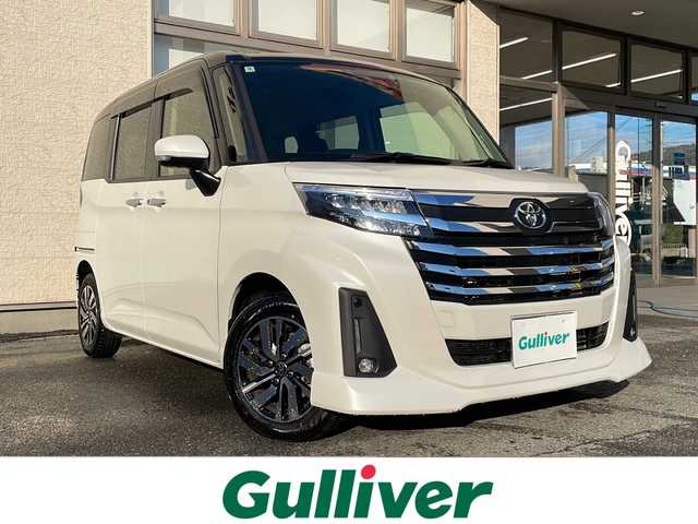トヨタ ルーミー カスタムG 大阪府 2024(令6)年 0.2万km ブラックマイカメタリック/パールホワイト2トーン ワンオーナー/9型ナビ フルセグTV/CD DVD BT HDMI USB/全方位カメラ/2.0ETC/両側パワースライドドア/シートヒーター/コーナーセンサー/前後ドラレコ/衝突被害軽減ブレーキ/レーダークルーズコントロール/レーンアシスト/オートマチックハイビーム/LEDオートヘッドライト/フォグライト/横滑り防止/スマートキー/保証書 取説/禁煙車