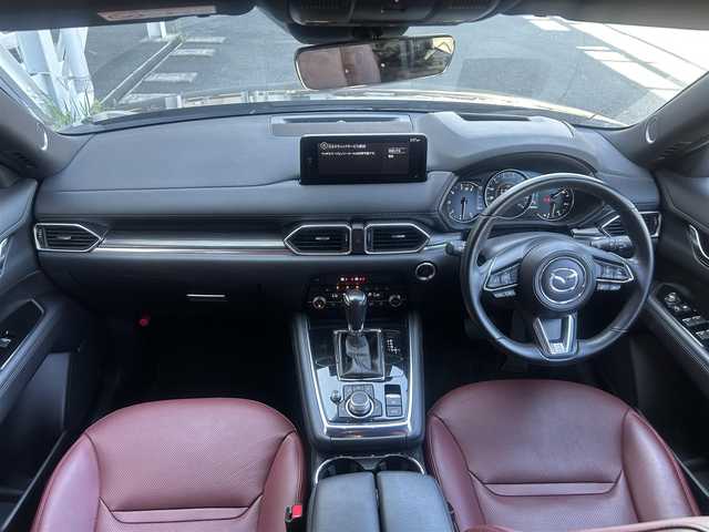 マツダ ＣＸ－８ XD Lパッケージ 静岡県 2022(令4)年 2.5万km ジェットブラックマイカ ６人乗り/純正１０．２５ＳＤナビ/フルセグＴＶ/３６０カメラ/ＢＯＳＥサウンド/レーダークルーズ/電動リアゲート/赤本革シート/パーキングセンサー/ETC/前後席シートヒーター/運転席電動シート/電動シート/ＢＳＭ/ＨＵＤ/ルーフレール/純正１９ＡＷ