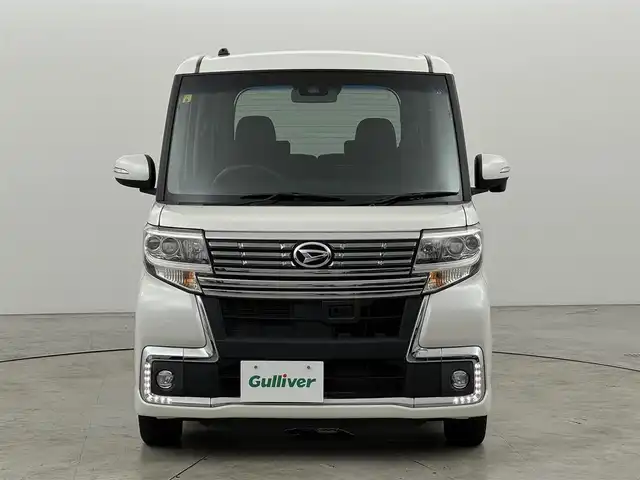 ダイハツ タント カスタム X トップED SAⅡ 福岡県 2016(平28)年 6.6万km パールホワイトⅢ 社外ナビ（フルセグＴＶ）　/ＥＴＣ　/衝突軽減ブレーキ　/横滑り防止装置　/アイドリングストップ　/片側電動スライドドア　/プッシュスタート　/電動格納式ドアミラー　/ハーフレザー　/純正１４インチＡＷ　/ＬＥＤライト
