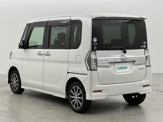 ダイハツ タント カスタム X トップED SAⅡ 福岡県 2016(平28)年 6.6万km パールホワイトⅢ 社外ナビ（フルセグＴＶ）　/ＥＴＣ　/衝突軽減ブレーキ　/横滑り防止装置　/アイドリングストップ　/片側電動スライドドア　/プッシュスタート　/電動格納式ドアミラー　/ハーフレザー　/純正１４インチＡＷ　/ＬＥＤライト