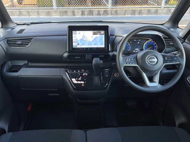 日産 ルークス HWS X プロパイロットED 山口県 2025(令7)年 1.4万km ホワイトパール 社外9インチメモリナビ/・フルセグテレビ（キャンセラー付き）/・CD/DVD/AM/FM/・Bluetooth/・iPod/USB/AUX/HDMI/ハンズフリー両側パワースライドドア/LEDヘッドライト/フォグランプ/プロパイロット/・インテリジェントエマージェンシーブレーキ/・踏み間違え防止機能/・アダプティブLEDヘッドライト/・インテリジェントアラウンドビューモニター/・クリアランスソナー/・車線逸脱警報/・車線逸脱防止支援システム/・前方衝突予測警報/・ふらつき警報/・標識検知機能/電動パーキングブレーキ/純正アルミホイール/純正ゴムマット/プッシュスタート/スマートキー