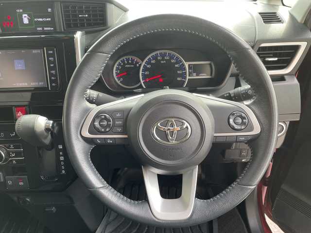 トヨタ ルーミー カスタムG 愛知県 2021(令3)年 3.7万km ファイアークォーツレッドM トヨタセーフティセンス/純正ナビ　SDカードなし/両側パワースライドドア/クルーズコントロール/バックカメラ/コーナーセンサー/純正アルミホイール/LEDヘッドライト/オートマチックハイビーム/ドライブレコーダー/衝突軽減システム/フルセグ/CD DVD/Bluetooth/ステアリングスイッチ/スマートキー/プッシュスタート