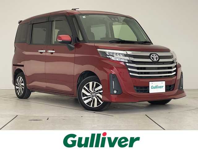 トヨタ ルーミー カスタムG 愛知県 2021(令3)年 3.7万km ファイアークォーツレッドM トヨタセーフティセンス/純正ナビ　SDカードなし/両側パワースライドドア/クルーズコントロール/バックカメラ/コーナーセンサー/純正アルミホイール/LEDヘッドライト/オートマチックハイビーム/ドライブレコーダー/衝突軽減システム/フルセグ/CD DVD/Bluetooth/ステアリングスイッチ/スマートキー/プッシュスタート