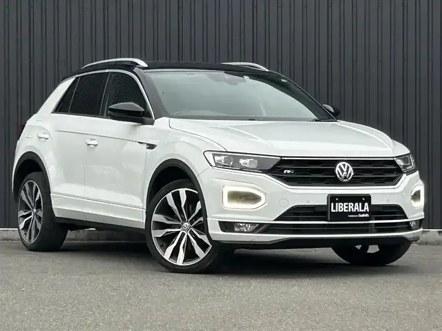 フォルクスワーゲン ＶＷ Ｔ－ロック TDI Rライン 福島県 2020(令2)年 2.4万km 白 ワンオーナー/アダプティブクルーズコントロール/ブラインドスポットモニター/レーンキープアシスト/アクティブ・インフォ・ディスプレイ/黒半革シート/パワーリアゲート/純正メモリナビ(BT/USB/CD/DVD)/AppleCarPlay/フルセグTV/バックカメラ/純正19AW/ハイビームアシスト/ドライブレコーダー(前方のみ)/ETC2.0/オートホールド/純正フロアマット/取扱説明書