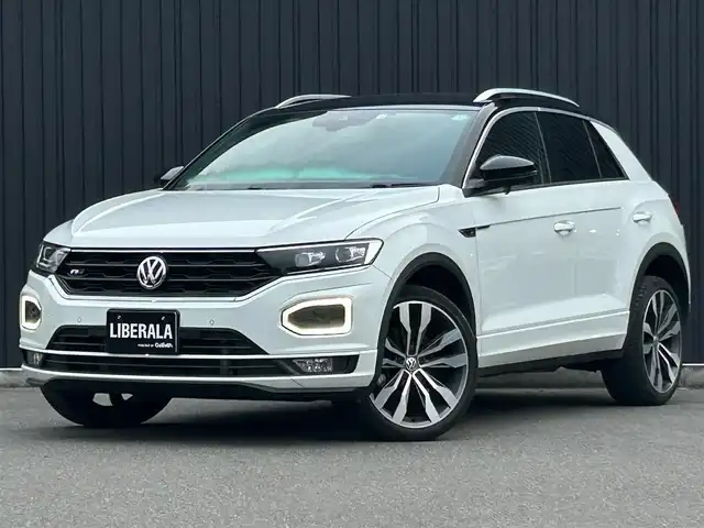 フォルクスワーゲン ＶＷ Ｔ－ロック TDI Rライン 福島県 2020(令2)年 2.4万km 白 ワンオーナー/アダプティブクルーズコントロール/ブラインドスポットモニター/レーンキープアシスト/アクティブ・インフォ・ディスプレイ/黒半革シート/パワーリアゲート/純正メモリナビ(BT/USB/CD/DVD)/AppleCarPlay/フルセグTV/バックカメラ/純正19AW/ハイビームアシスト/ドライブレコーダー(前方のみ)/ETC2.0/オートホールド/純正フロアマット/取扱説明書