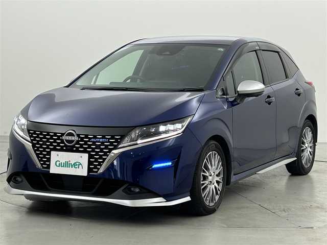 日産 ノート オーテック 福岡県 2021(令3)年 5万km オーロラフレアブルーパール 純正ＤＡナビ　/全方位カメラ　/ドラレコ　/ＥＴＣ２．０　/デジタルインナーミラー　/置くだけ充電　/コーナーセンサー　/ＡＣＣ　/エマージェンシーブレーキ　/レーンキープ　/ＢＳＭ　/ハーフレザー　/シートヒーター　/ＬＥＤ