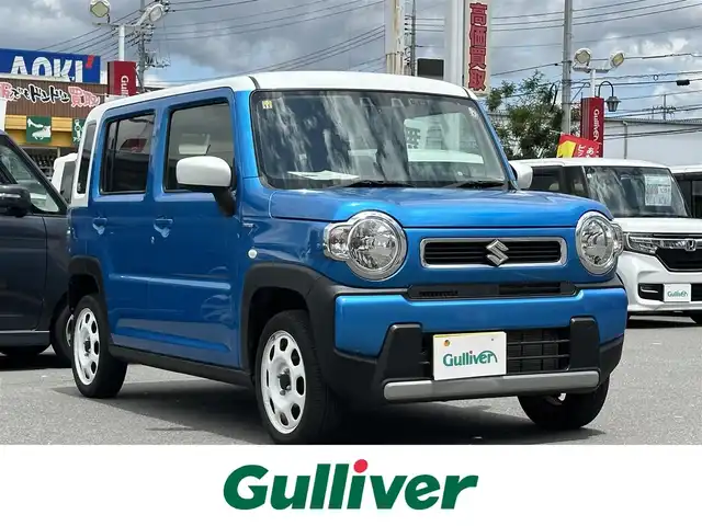 スズキ ハスラー HYBRID G 群馬県 2020(令2)年 2.9万km ブリスクブルーメタリック/ホワイト2トーンルーフ ナビ/TV/ETC/後カメラ/ドラレコ/温シート/スマートキー/アイドリングストップ/Bluetooth/CD/社外フロアマット/ABS/横滑り防止装置/レーンキープアシスト/盗難防止装置/オートライト/ハロゲン/エアバックW＋サイド/衝突被害軽減システム