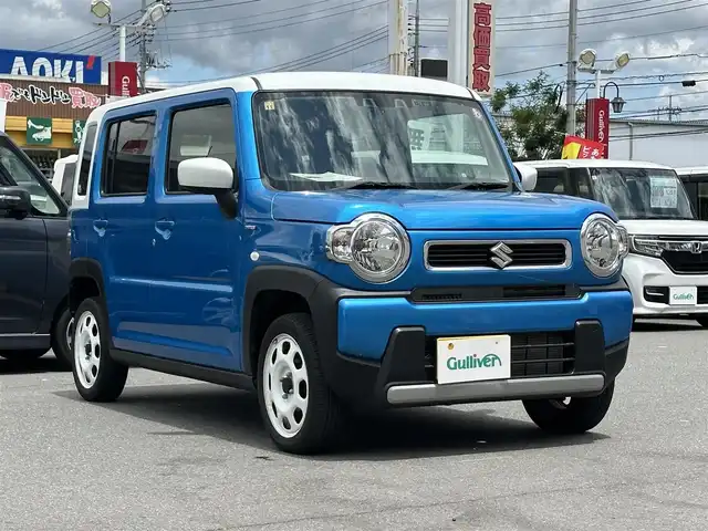 スズキ ハスラー HYBRID G 群馬県 2020(令2)年 2.9万km ブリスクブルーメタリック/ホワイト2トーンルーフ ナビ/TV/ETC/後カメラ/ドラレコ/温シート/スマートキー/アイドリングストップ/Bluetooth/CD/社外フロアマット/ABS/横滑り防止装置/レーンキープアシスト/盗難防止装置/オートライト/ハロゲン/エアバックW＋サイド/衝突被害軽減システム