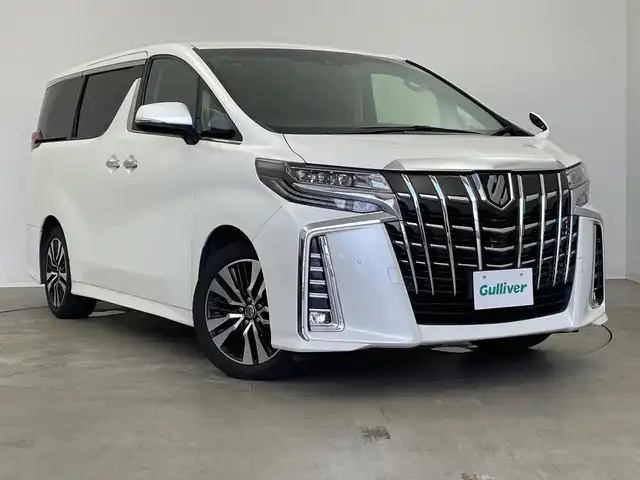 トヨタ アルファード 新潟県 2019(令1)年 2.6万km パール 9インチ大画面ナビ（Bluetooth/CD/フルセグTV/SD）/トヨタセーフティセンス/パワーステアリング/パワーウィンドウ/スマートキー/WAC/純正ビルトインETC2.0/純正AW(235/50/R18)/電動リアゲート/3眼LEDヘッドライト/D席＋N席シートヒーター/シートベンチレーション/パワーステアリング/社外前後ドラレコ（CELLSTAR CSD-790FHG）