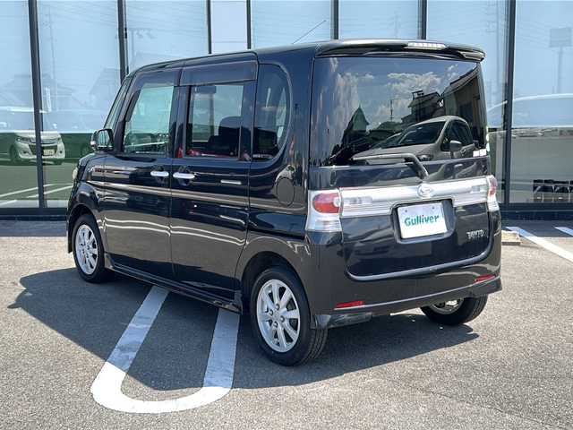 ダイハツ タント カスタム X リミテッド 大分県 2009(平21)年 6.5万km ブラックマイカ 登録時走行距離64317km/７インチＨＤＤナビ　/片側パワースライドドア　/ワンセグＴＶ　/純正アルミホイール　/純正フロアマット　/ウィンカーミラー　/スマートキー　/ドアバイザー　/ハロゲンヘッドライト　/パワーステアリング　/パワーウィンドウ/ＣＤチェンジャー/Wエアバッグ
