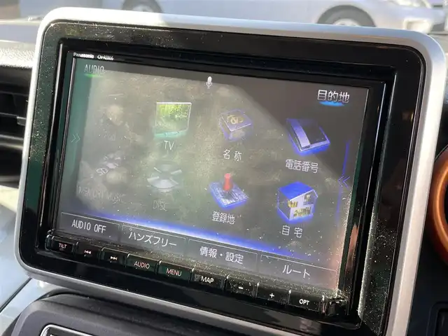 スズキ スペーシア ギア HYBRID XZターボ 岡山県 2021(令3)年 2.7万km デニムブルー ガンメタリック 2トーン 全方位モニター用カメラパッケージ/・アラウンドビューモニター/・ヘッドアップディスプレイ/ワンオーナー/純正SDナビ【CN-RZ866】/（フルセグ/BTオーディオ/DVD）/セーフティサポート/・アダクティブクルーズコントロール/・車線逸脱警報機能/・デュアルカメラブレーキサポート/ターボ/両側パワースライドドア/前席シートヒーター/ETC/ドライブレコーダー前後/取扱説明書/保証書/スペアキー×1