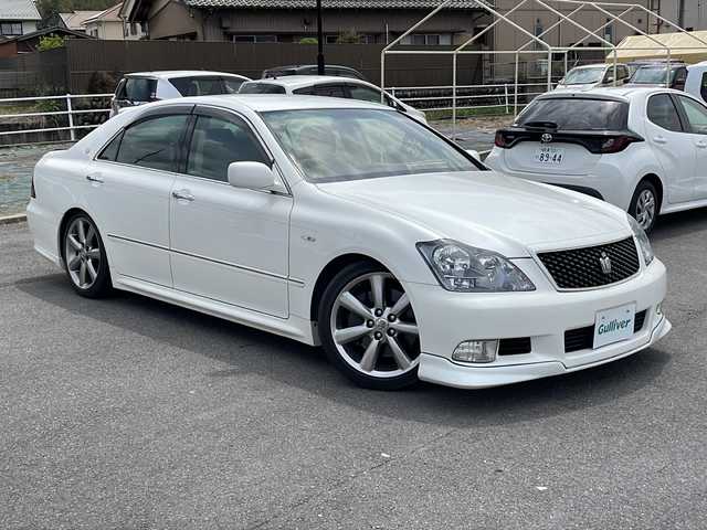 トヨタ クラウン アスリート Gパッケージ 岐阜県 2005(平17)年 8.7万km ホワイトパールクリスタルシャイン メモリナビ/バックカメラ/ドアバイザー/プッシュスタート/ETC