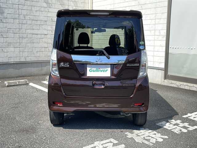 三菱 ｅＫスペース カスタムT e－アシスト 埼玉県 2015(平27)年 4.9万km ショコラブラウンP 衝突軽減ブレーキ/純正SDナビ/　【Bluetooth/フルセグTV/DVD/CD】/バックカメラ/両側パワースライド/社外ドライブレコーダー/スマートキー/スペアキー×1/スタッドレスタイヤ車載/純正フロアマット/ETC