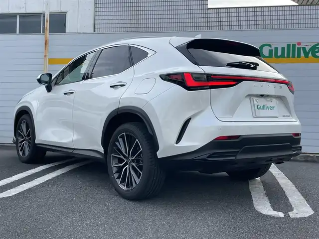 レクサス ＮＸ 250 バージョンL 埼玉県 2023(令5)年 0.5万km ソニッククォーツ ・ワンオーナー/・純正メーカーナビ/・パノラマサンルーフ/・ヘッドアップディスプレイ/・パドルシフト/・前後ドライブレコーダー/・パワーバックドア/・レザーシート（茶革）/・全席シートヒーター/・スマートキー2本/カードキー有/・クリアランスソナー/・レーダークルーズコントロール/・全周囲カメラ