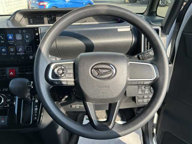 ダイハツ タント カスタム X 広島県 2023(令5)年 2.1万km シャイニングホワイトパール 純正9インチディスプレイオーディオ/　【フルセグTV/BT/USB/HDMI/AppleCarPlay】/バックカメラ/スマートアシスト/・衝突被害軽減ブレーキ/・車線逸脱抑制機能/・車線逸脱警報/・車線逸脱制御/・標識認識機能/・ふらつき警報機能/両側パワースライドドア/ハーフレザーシート/前席シートヒーター/クリアランスソナー/ETC/ドライブレコーダー/オートホールド/オートリトラミラー/オートライト/純正LEDライト/フォグランプ/スマートキー/プッシュスタート/アイドリングストップ/純正アルミホイール 14インチ/純正ドアバイザー/ロールサンシェード/ウインカーミラー/純正フロアマット/リアプライバシーガラス/スペアキー×1【スマートキー】/取扱説明書