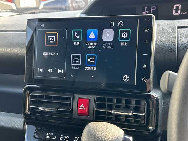 ダイハツ タント カスタム X 広島県 2023(令5)年 2.1万km シャイニングホワイトパール 純正9インチディスプレイオーディオ/　【フルセグTV/BT/USB/HDMI/AppleCarPlay】/バックカメラ/スマートアシスト/・衝突被害軽減ブレーキ/・車線逸脱抑制機能/・車線逸脱警報/・車線逸脱制御/・標識認識機能/・ふらつき警報機能/両側パワースライドドア/ハーフレザーシート/前席シートヒーター/クリアランスソナー/ETC/ドライブレコーダー/オートホールド/オートリトラミラー/オートライト/純正LEDライト/フォグランプ/スマートキー/プッシュスタート/アイドリングストップ/純正アルミホイール 14インチ/純正ドアバイザー/ロールサンシェード/ウインカーミラー/純正フロアマット/リアプライバシーガラス/スペアキー×1【スマートキー】/取扱説明書