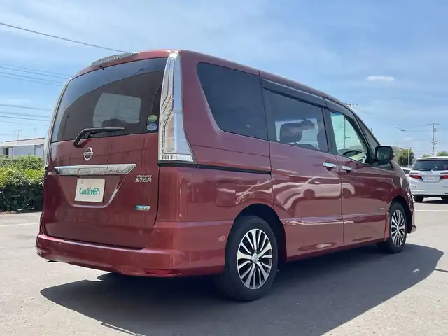 日産 セレナ ハイウェイS G S HV Aセーフ 兵庫県 2014(平26)年 3.9万km プレミアムディープコーラルM 純正ナビ/ドライブレコーダー一体型ルームミラー/ETC/クルーズコントロール/アイドリングストップ/ヒルスタートアシスタント/アラウンドビューモニター/フロント/バックソナー/エマージェンシーブレーキ/LDW(車線逸脱警報)/踏み間違い衝突防止アシスト/ふらつき警報/パワースライドドア(運転席側/助手席側)/ハロゲンヘッドランプ/オートライト/フロントフォグランプ/ボディ同色電動格納ドアミラー/ウィンカーミラー/革巻きステアリングホイール/SRSエアバック(運転席/助手席)/プラズマクラスター付オートエアコン/リアオートエアコン/ブラックジャガード織物/トリコットコンビシート/折りたたみ格納式パーソナルテーブル(2列目)/インテリジェントキー/プッシュエンジンスターター