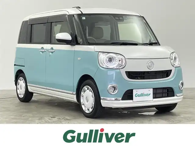 ダイハツ ムーヴ キャンバス G メイクアップ VS SAⅢ 千葉県 2021(令3)年 3.4万km パールホワイトⅢ/ファインミントメタリック 2トーン 純正８インチナビ（NSZN-X71D）/・フルセグＴTV/・Ｂｌｕｅｔｏｏｔｈ接続/・CD/DVD再生/アラウンドビューモニター/バックモニター/オートエアコン/シートヒーター/ステアリングリモコン/ＥＴＣ/プッシュスタート/スマートキー/両側パワースライドドア/LEDヘッドライト/LEDフォグランプ/スマートアシストIII/・衝突警報機能/・誤発進抑制機能/・先行車発進お知らせ機能/・車線逸脱警報機能/・オートハイビーム機能