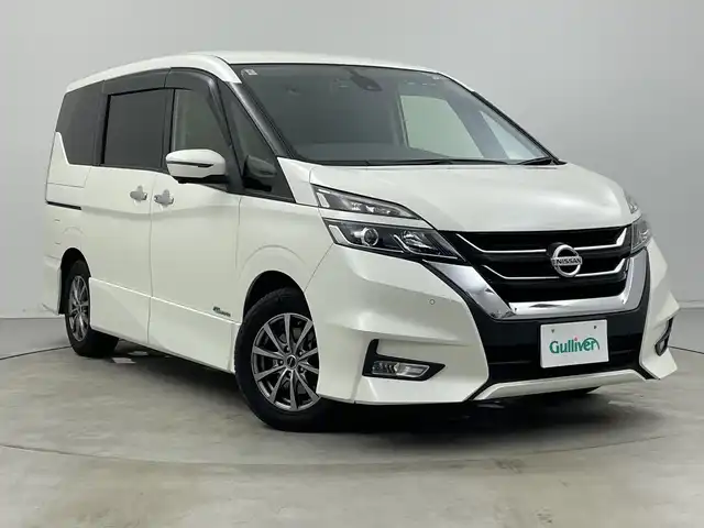 日産 セレナ ハイウェイスター Vセレクション 新潟県 2017(平29)年 9.5万km ブリリアントホワイトパール 両側パワースライドドア/左側ハンズフリードア/純正ナビ（Bluetooth・USB・CD・DVD・Blu-ray）/アラウンドビューモニター /プロパイロット　/追従クルーズコントロール/レーンキープアシスト　/前後コーナーセンサー　/パーキングアシスト　/アイドリングストップ/衝突被害軽減システム　/LEDオートライト　/純正ビルトインETC　/前方ドライブレコーダー/社外１５インチアルミホイール/スマートキー/保証書/取扱説明書
