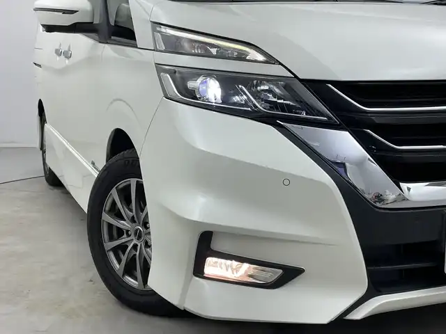 日産 セレナ ハイウェイスター Vセレクション 新潟県 2017(平29)年 9.5万km ブリリアントホワイトパール 両側パワースライドドア/左側ハンズフリードア/純正ナビ（Bluetooth・USB・CD・DVD・Blu-ray）/アラウンドビューモニター /プロパイロット　/追従クルーズコントロール/レーンキープアシスト　/前後コーナーセンサー　/パーキングアシスト　/アイドリングストップ/衝突被害軽減システム　/LEDオートライト　/純正ビルトインETC　/前方ドライブレコーダー/社外１５インチアルミホイール/スマートキー/保証書/取扱説明書