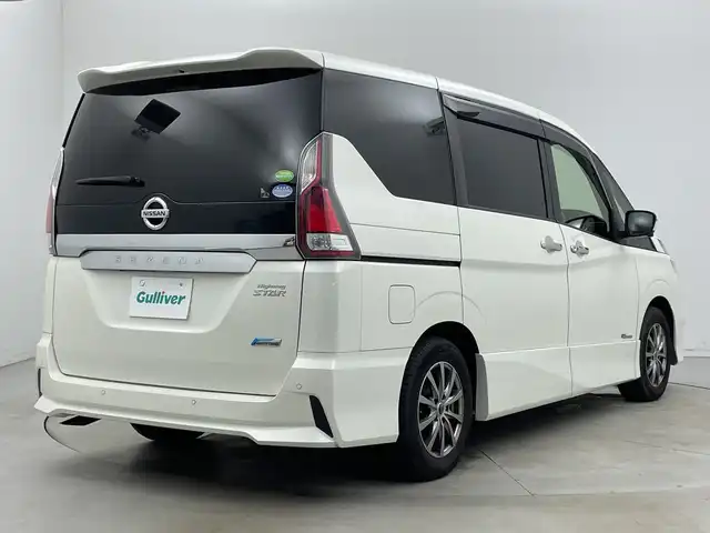 日産 セレナ ハイウェイスター Vセレクション 新潟県 2017(平29)年 9.5万km ブリリアントホワイトパール 両側パワースライドドア/左側ハンズフリードア/純正ナビ（Bluetooth・USB・CD・DVD・Blu-ray）/アラウンドビューモニター /プロパイロット　/追従クルーズコントロール/レーンキープアシスト　/前後コーナーセンサー　/パーキングアシスト　/アイドリングストップ/衝突被害軽減システム　/LEDオートライト　/純正ビルトインETC　/前方ドライブレコーダー/社外１５インチアルミホイール/スマートキー/保証書/取扱説明書