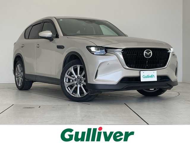 マツダ ＣＸ－６０ XD エクスクルーシブモード 愛知県 2024(令6)年 1.9万km プラチナクォーツメタリック プレミアムサウンドBOSE/純正12.3型ディスプレイオーディオナビ/全方位カメラ/サンルーフ/レーダークルーズコントロール/シートヒーター/エアシート/電動リアゲート/パワーシート/ヘッドアップディスプレイ/コーナーセンサー/純正アルミホイール/ETC/ブラインドスポットモニター/LEDヘッドライト/パドルシフト/ステアリングヒーター/オートマチックハイビーム/ワイヤレス充電機/ドライブレコーダー/衝突軽減システム/フルセグ/Bluetooth/ステアリングスイッチ/スマートキー/プッシュスタート