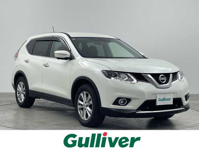 日産 エクストレイル 20X エマージェンシーブレーキ 群馬県 2014(平26)年 13.6万km ブリリアントホワイトパール 純正ナビ　全周囲カメラ　パートタイム４ＷＤ　シートヒーター　クルーズコントロール　純正ビルトインＥＴＣ　革巻きステアリング　ＬＥＤライト　オートライト　スマートキー　フォグランプ　プッシュスタート