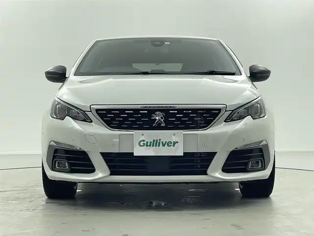 プジョー ３０８ GTライン 福井県 2019(令1)年 4万km 白 純正ナビゲーション/【AM/FM/Bluetooth電話機能/USB】/バックカメラ/ETC/ハーフレザーシート/プッシュスタート/スマートキー/オートライト/LEDヘッドライド/コーナーセンサー/パドルシフト