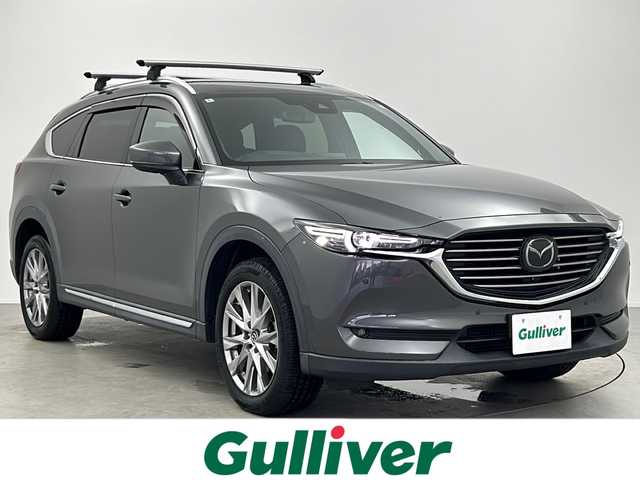 マツダ ＣＸ－８ XD Lパッケージ 大阪府 2018(平30)年 5.8万km マシーングレープレミアムM 純正ナビ　（ＣＤ　ＤＶＤ　ＳＤ　ＵＳＢ　ＢＴ　フルセグＴＶ）　/ＥＴＣ/レーダークルーズコントロール　/衝突軽減ブレーキ　/車線逸脱防止装置/全方位カメラ/BOSEプレミアムサウンド/ＥＴＣ　/前後コーナーセンサー　/ルーフキャリア　/前席・2列席シートヒーター/ステアリングヒーター/オートLEDヘッドライト/オートハイビーム/HUD/スマートキー/スペアキーあり/純正フロアマット