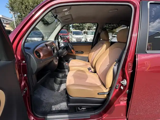 ダイハツ ミラ ジーノ プレミアムX 東京都 2008(平20)年 8.8万km ルージュレッドクリスタルメタリック フロントフォグランプ/MOMO製本木製ステアリングホイール/木目調シフトノブ/タン革/スエード調ファブリックコンビシート/carrozzeriaオーディオ（MVH-5600）/・Bluetoothオーディオ/AUX/FM/AM/ETC/取扱説明書/保証書