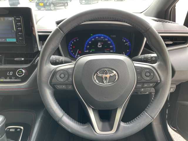 トヨタ カローラ スポーツ ハイブリッドG Z 愛知県 2019(平31)年 3.7万km ブラッキッシュアゲハガラスフレーク 純正ナビ　SDカードなし/レーダークルーズコントロール/バックカメラ/コーナーセンサー/純正アルミホイール/ブラインドスポットモニター/LEDヘッドライト/オートマチックハイビーム/ドライブレコーダー/ETC/衝突軽減システム/フルセグ/ＣＤ/Bluetooth/ステアリングスイッチ/スマートキー/プッシュスタート