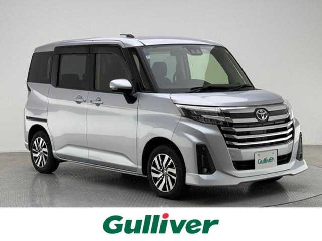 トヨタ ルーミー カスタムG 兵庫県 2023(令5)年 2万km ブライトシルバーM 純正SDナビ/フルセグ CD DVD BT MSV/両側パワースライドドア/レーダークルーズコントロール/LKA/衝突軽減ブレーキ/コーナーセンサー/電子パーキング/HOLD/LEDヘッドライト/フォグライト/オートライト/オートハイビーム/アイドリングストップ/スマートキー/プッシュスタート