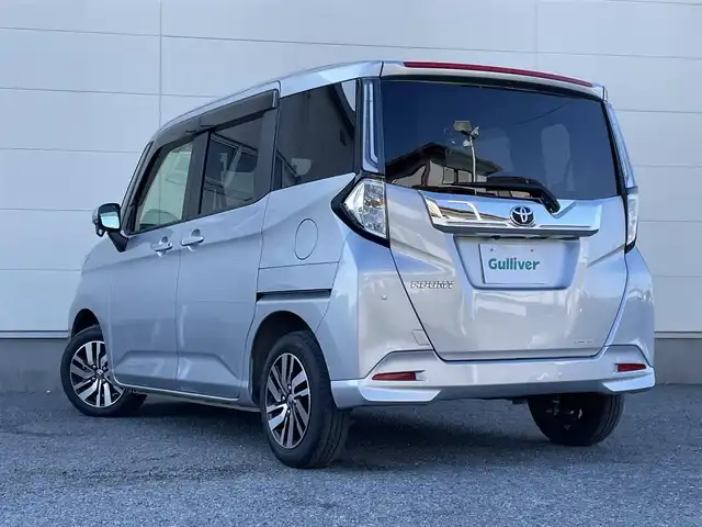 トヨタ ルーミー カスタムG 茨城県 2022(令4)年 2.4万km ブライトシルバーM ワンオーナー/純正ナビ/バックカメラ/革巻きステアリング/ステアリングスイッチ/レーダークルーズコントロール/LEDヘッドライト/両側パワースライドドア/プッシュスタート/フロアマット/電子式パーキング/ETC/スマートアシスト/コーナーセンサー