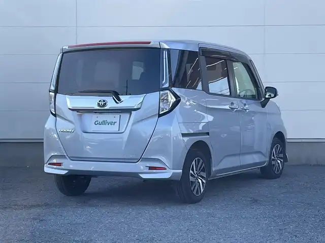 トヨタ ルーミー カスタムG 茨城県 2022(令4)年 2.4万km ブライトシルバーM ワンオーナー/純正ナビ/バックカメラ/革巻きステアリング/ステアリングスイッチ/レーダークルーズコントロール/LEDヘッドライト/両側パワースライドドア/プッシュスタート/フロアマット/電子式パーキング/ETC/スマートアシスト/コーナーセンサー