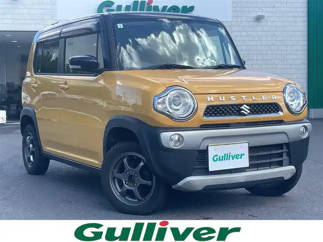 スズキ ハスラー X 島根県 2017(平29)年 12.9万km アクティブイエロー/ブラック2トーンルーフ 社外メモリナビ　/フルセグＴＶ　/ＤＶＤ再生　/Ｂｌｕｅｔｏｏｔｈ　/ＥＴＣ　/後席用モニター　/レーンキープ　/衝突軽減システム　/盗難防止装置　/アイドリングストップ/前席シートヒーター　/純正ＨＩＤライト　/純正フォグランプ/オートライト　/純正フロアマット/社外１４インチアルミホイール