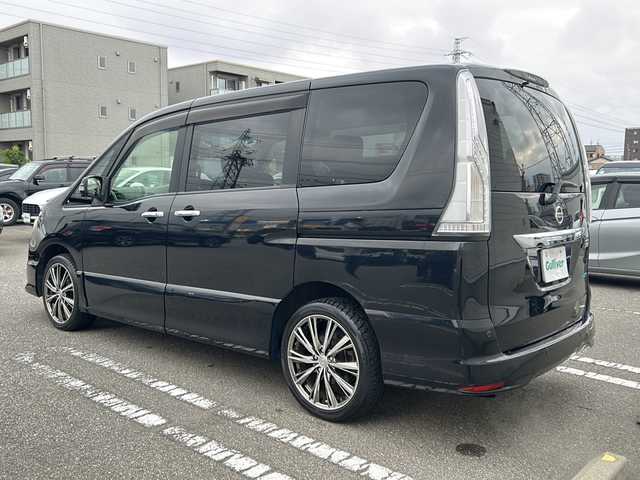 日産 セレナ ハイウェイスター Aセーフティ 石川県 2015(平27)年 5.8万km ダイヤモンドブラック 純正ナビ(MP314D-W)/フルセグ/スマートキー/全周囲カメラ/オートクルーズ/社外18インチアルミ/ETC/電動格納ミラー/レーンキープアシスト/アイドリングストップ/両側パワースライドドア/ウィンカーミラー/プッシュスタート