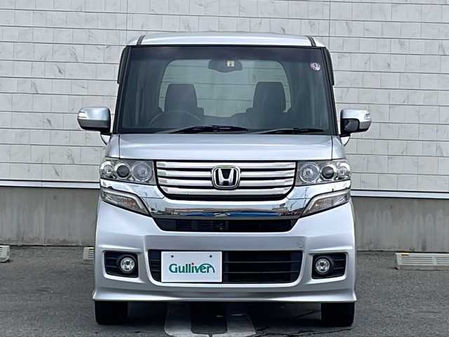 ホンダ Ｎ ＢＯＸ カスタム G ターボパッケージ 山形県 2012(平24)年 4.5万km アラバスターシルバーメタリック 禁煙車/純正ナビ(CD.DVD.SD.USB)/ワンセグ/バックカメラ/両側パワースライドドア/クルーズコントロール/パドルシフト/ETC/横滑り防止/キセノンライト/プッシュスタート/スマートキー