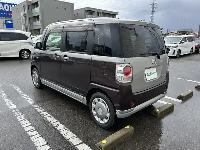 ダイハツ ムーヴ キャンバス G メイクアップ SA Ⅲ 石川県 2018(平30)年 5.1万km スムースグレーマイカメタリック/プラムブラウンクリスタルマイカ 2トーン 〇純正ナビ/【TV CD DVD BT FM AM SD】/〇スペアキー/〇バックカメラ/〇アラウンドビューモニター/〇ETC/〇前方ドライブレコーダー/〇両側パワースライド/〇ステアリングリモコン/〇電動格納ミラー/〇純正フロアマット/〇シートカバー/〇オートライト