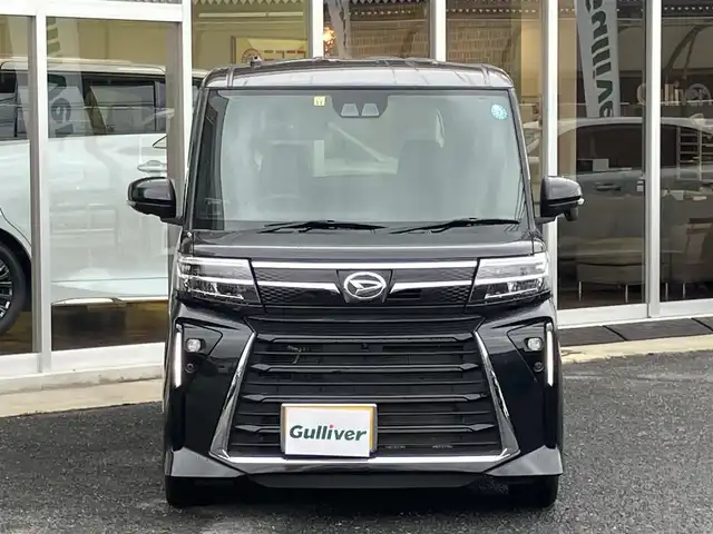 ダイハツ タント カスタム RS 山口県 2022(令4)年 3.5万km ブラックマイカメタリック 純正ディスプレイオーディオ/＆パノラミックビューカメラ/＆フルセグTV/フロアマット/ドアバイザー/純正LEDヘッドライト/純正フォグランプ/純正15インチアルミ/スマートキー/エンジンプッシュスタート/両側パワースライド/オートライト/フロントシートヒーター