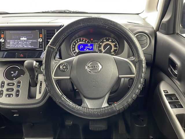 日産 デイズ ルークス ライダーHWSターボ 栃木県 2014(平26)年 4.6万km ブラック ワンオーナー/純正ナビ/Bluetooth/フルセグTV/パノラミックビューモニター/両側パワースライドドア/ETC/HIDヘッドライト/純正アルミホイール/純正フロアマット/スマートキー/保証書