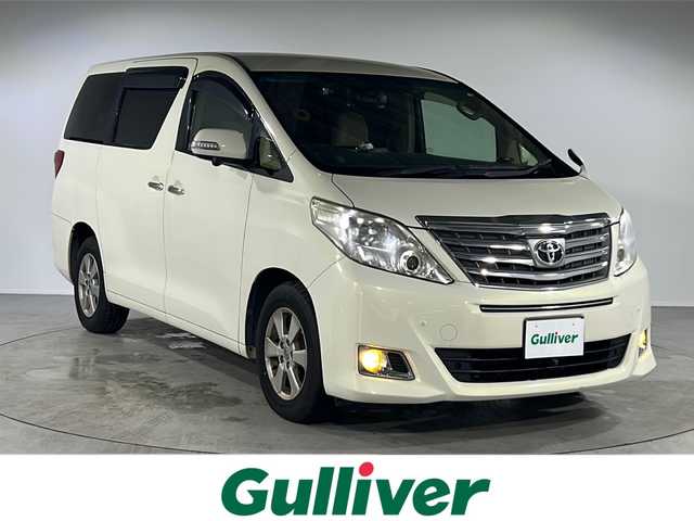 トヨタ アルファード 240X 福岡県 2012(平24)年 10.7万km ゴールドパールクリスタルシャイン ・全方位カメラ/・純正ナビ/・フルセグTV/・Bluetooth/・AM/FM/・クルコン/・両側パワースライドドア/・電動格納ミラー/・コーナーセンサー