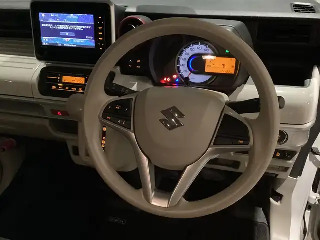 スズキ スペーシア HYBRID X 愛知県 2019(平31)年 2.5万km ピュアホワイトP ワンオーナー　/純正SDナビ　/フルセグ　/両側パワースライドドア　/シートヒーター　/レーダーブレーキサポート　/LDA /コーナーセンサー　/全方位カメラ　/バックカメラ　/アイドリングストップ　/スマートキー