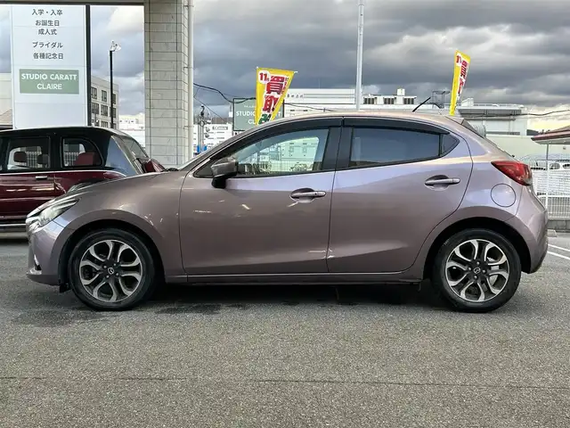 マツダ デミオ XD ツーリング Lパッケージ 奈良県 2014(平26)年 4.1万km スモーキーローズマイカ ハーフレザー/純正ナビ/ディーゼルターボ/パドルシフト/クルコン/純正フロアマット/純正アルミ/バックカメラ/レーンキープアシスト/ドラレコ/ETC/オートライト（LED）/USB/Bluetooth