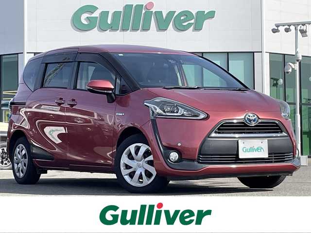 トヨタ シエンタ ハイブリッド G 佐賀県 2017(平29)年 5.8万km レッドマイカM ワンオーナー/純正SDナビゲーション/・フルセグTV/CD/DVD/SD/Bluetooth/バックカメラ/前方ドライブレコーダー/ビルトインETC/両側パワースライドドア/DN席シートヒーター/ISOFIX対応/革巻きステアリング/ステアリングリモコン/純正LEDヘッドライト/・オートマチックハイビーム/純正フォグランプ/純正フロアマット/純正ドアバイザ―/新車保証書/取扱説明書/スペアキー１本/トヨタセーフティセンスC/プリクラッシュセーフティ/レーンディパーチャーアラート/先行車発進お知らせ機能/クリアランスソナー